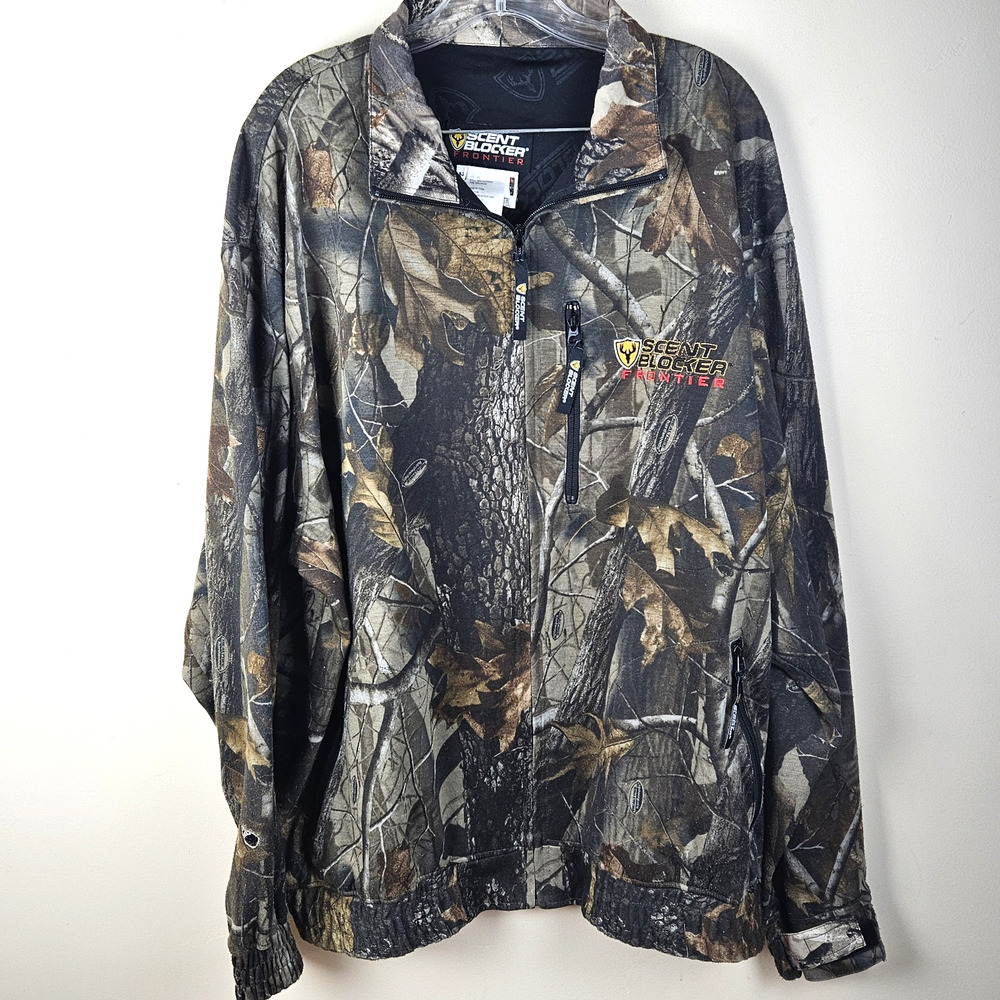Scent Blocker Frontier Team Primos Realtree Hardwoods Camo Jacket Men's XXL FLAW